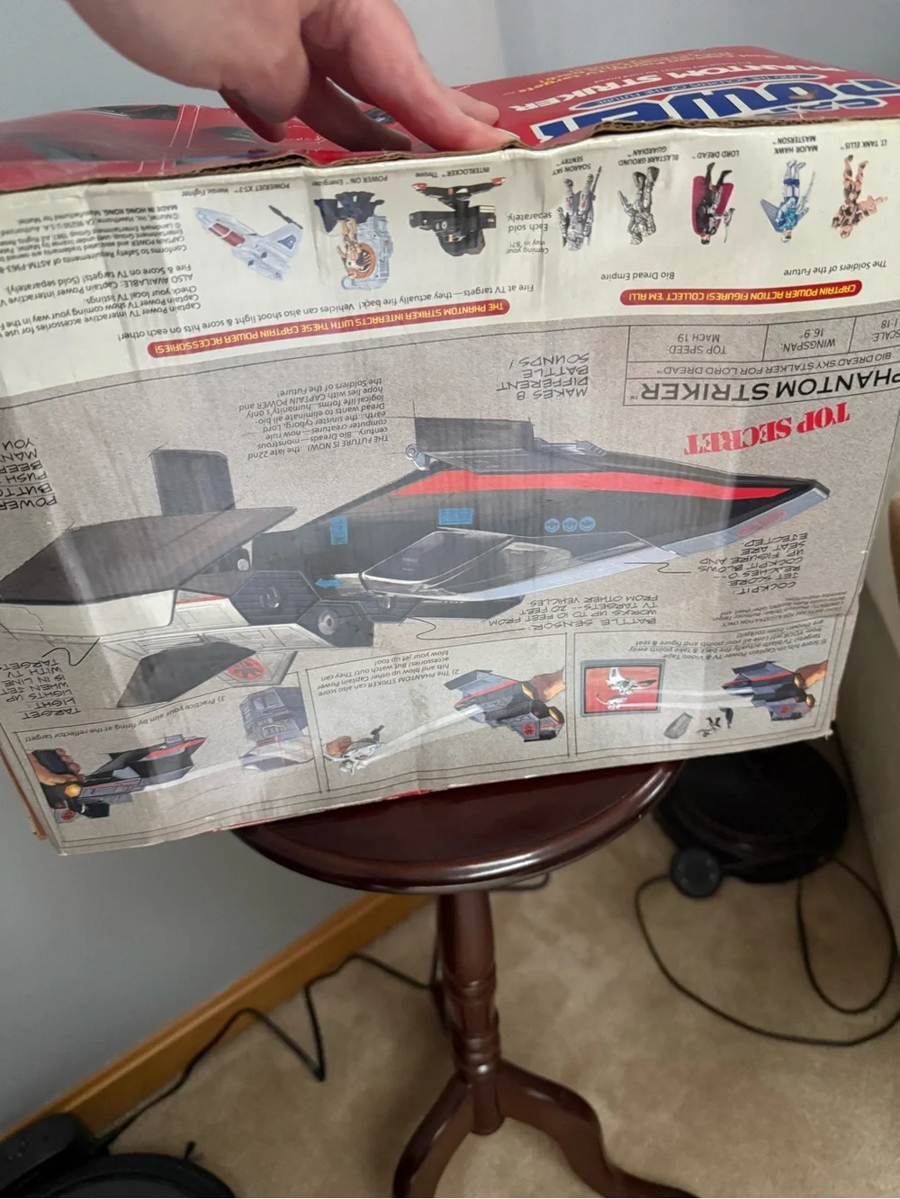 1987 Mattel Captain Power Phantom Striker Jet 4154 NEW IN BOX NIB Vintage Toy
